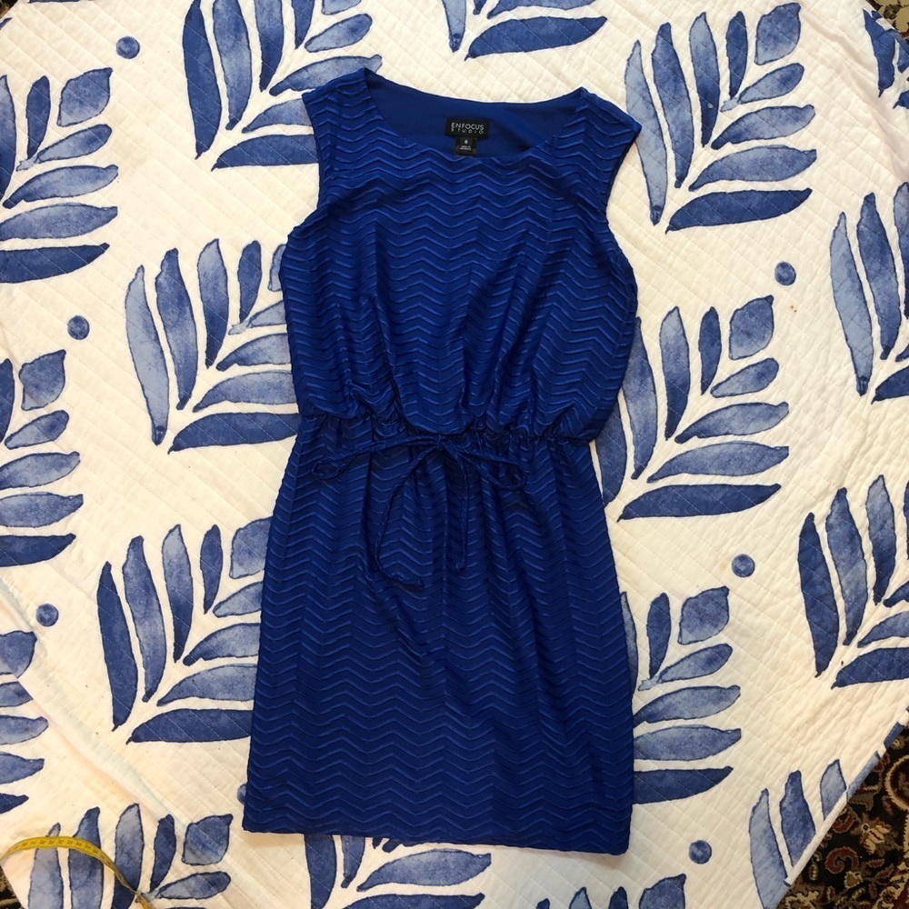 Enfocus studio Women's sleeveless Blue Dress 6